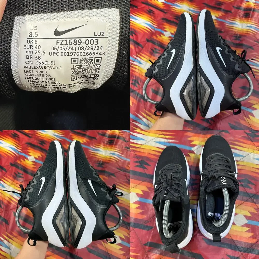 Nike Air Zoom Bella 7 Women Size 8.5 Black White Training Gym Shoes FZ1689-003